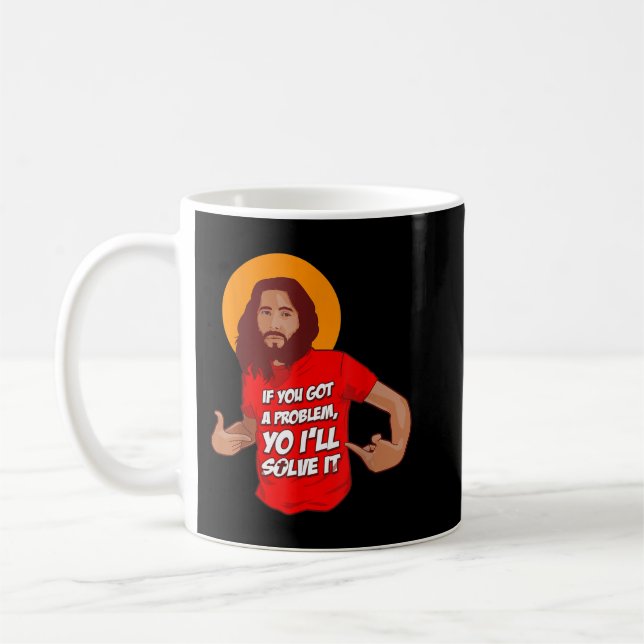 Funny Jesus Christlich Meme Yo werde ich es lösen  Kaffeetasse (Links)