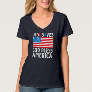 Funny Jesus Christus Design Jesus Rette USA God Bl T-Shirt