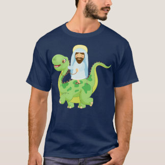 Funny Jesus Dinosaur Agnostic Atheist Evolution Hu T-Shirt