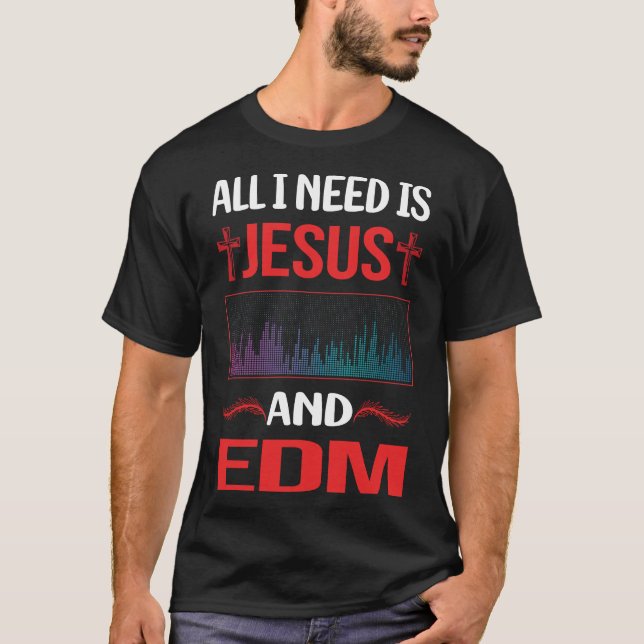 Funny Jesus EDM T-Shirt (Vorderseite)