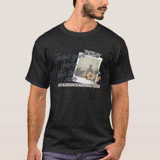 Funny Jesus gab ihr eine blaue Collar Man Bible Ve T-Shirt