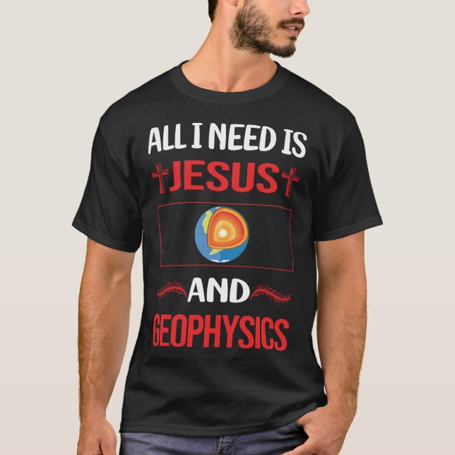 Funny Jesus Geophysics Geophysiker T-Shirt (Vorderseite)