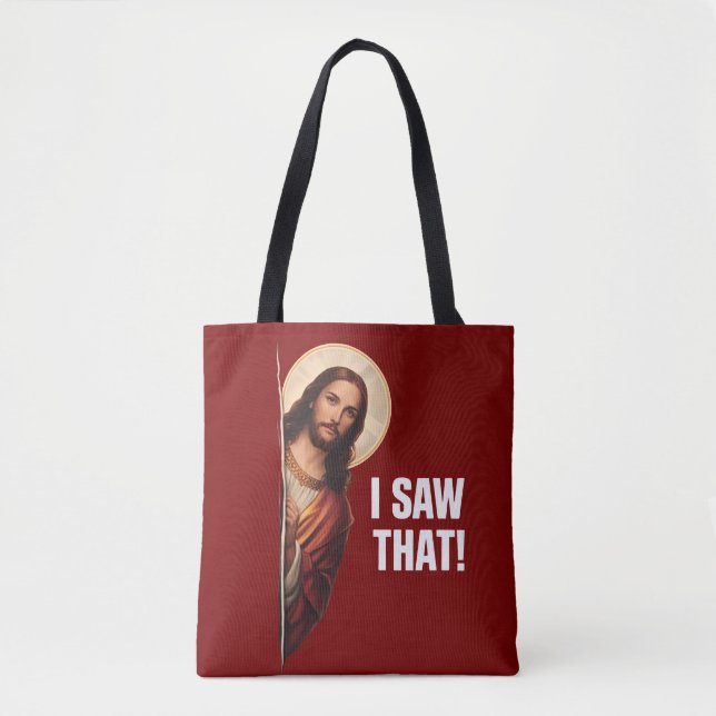 Funny Jesus "I Saw That" Christian meme design (Vorderseite)