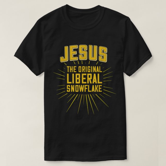 Funny Jesus ist der ursprüngliche liberale Snowfla T-Shirt (Design vorne)
