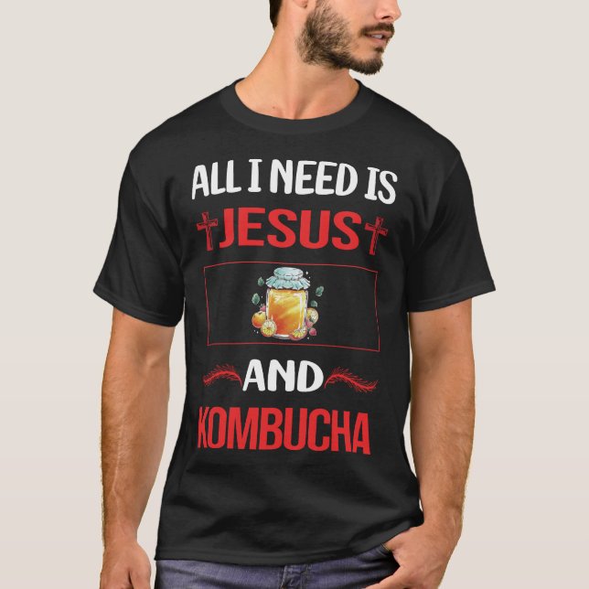 Funny Jesus Kombucha Booch T-Shirt (Vorderseite)