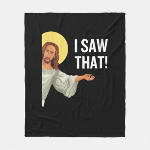 Funny Jesus Meme sah ich, dass Christlicher Zitat  Fleecedecke