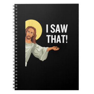 Funny Jesus Meme sah ich, dass Christlicher Zitat  Notizblock