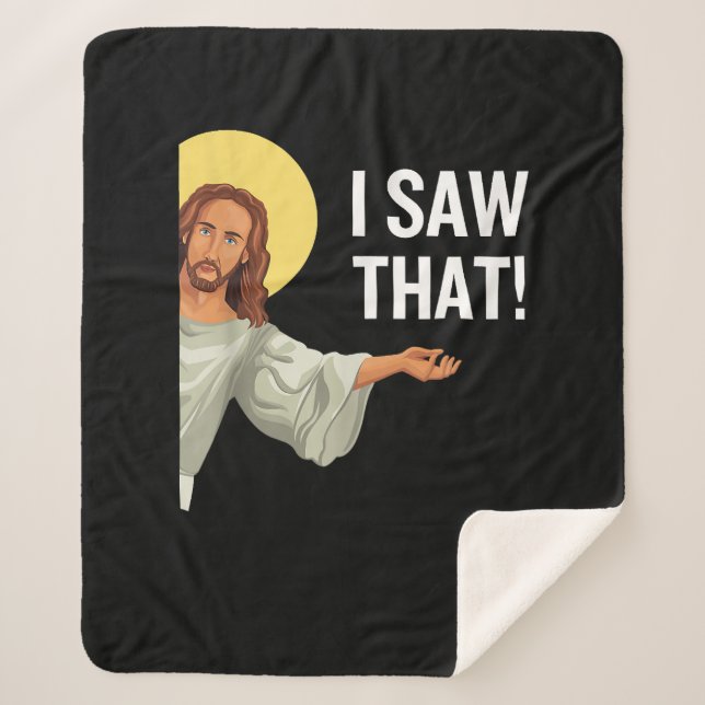 Funny Jesus Meme sah ich, dass Christlicher Zitat  Sherpadecke (Vorderseite)
