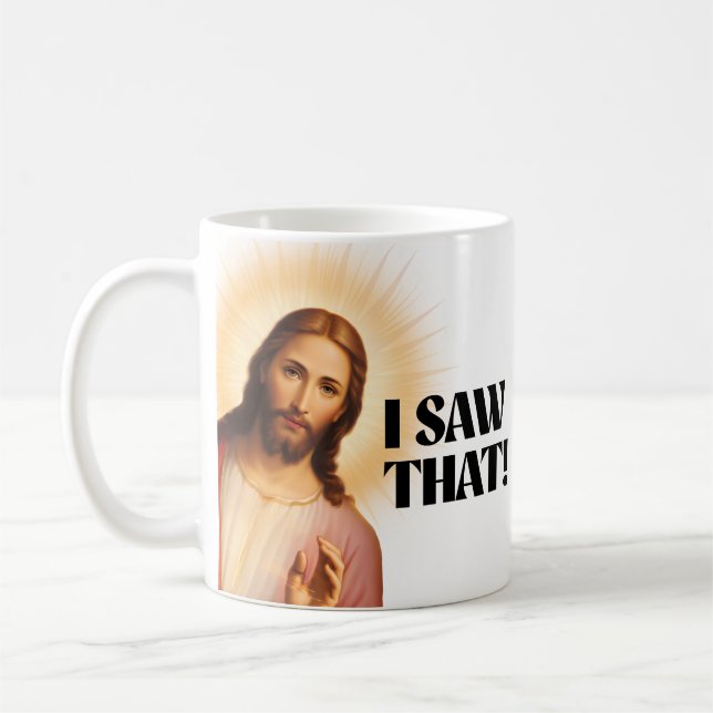 Funny Jesus Meme sah ich, dass Kaffeetasse (Links)