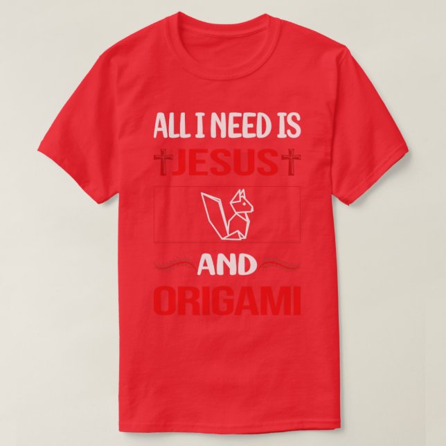 Funny Jesus Origami T-Shirt (Design vorne)
