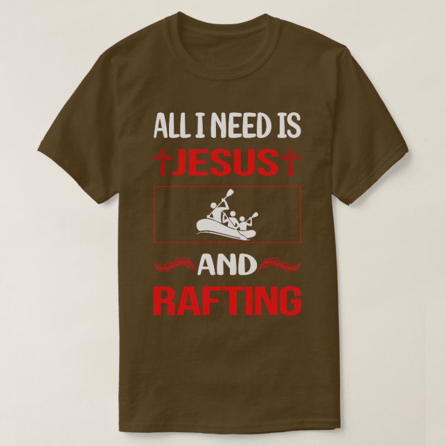 Funny Jesus Rafting T-Shirt (Design vorne)