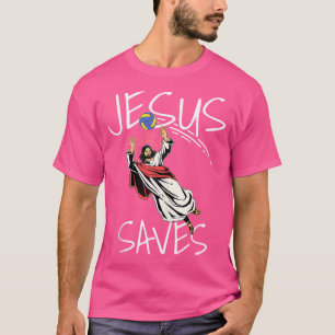 Funny Jesus Rette Volleyball Volleyball Team T-Shirt