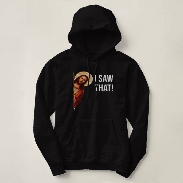 Funny Jesus sehe ich, dass die Christliche Kirche  Hoodie (Design vorne)