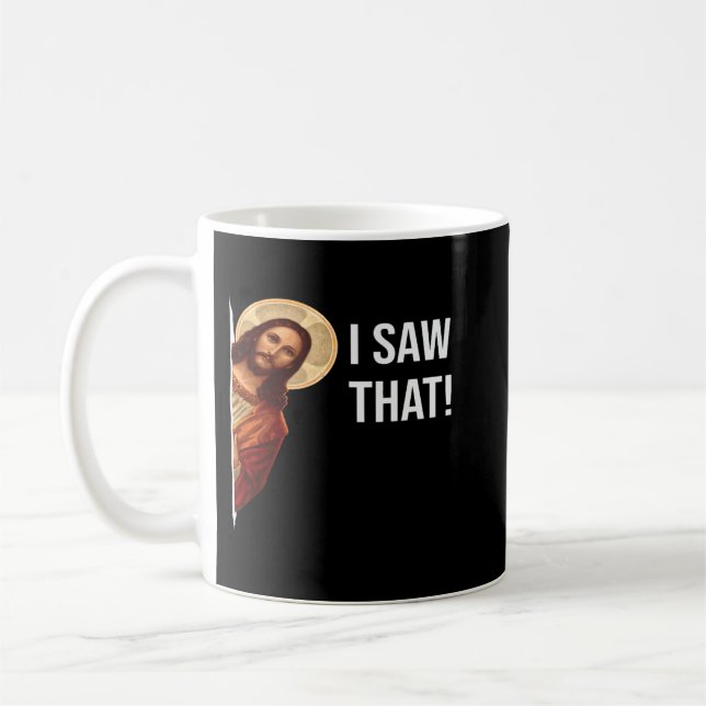 Funny Jesus sehe ich, dass die Christliche Kirche  Kaffeetasse (Links)