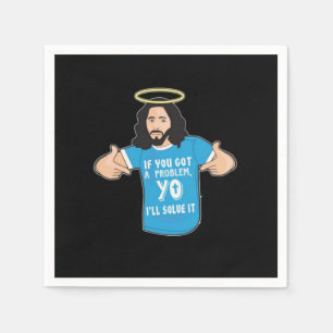 Funny Jesus Shirt Christlich Meme Yo werde ich es Serviette