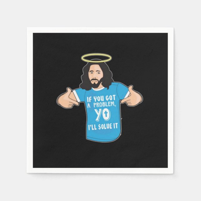 Funny Jesus Shirt Christlich Meme Yo werde ich es  Serviette (Vorderseite)