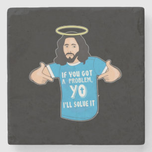 Funny Jesus Shirt Christlich Meme Yo werde ich es  Steinuntersetzer