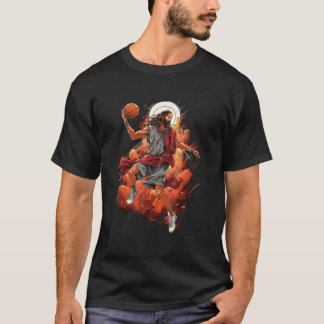 Funny Jesus spielt Basketball T Shirt