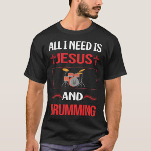 Funny Jesus tromming Drummer Trommler Trommeln T-Shirt