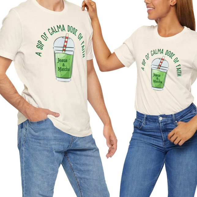 Funny Jesus und Macha, Glaube Matcha T - Shirt (Von Creator hochgeladen)