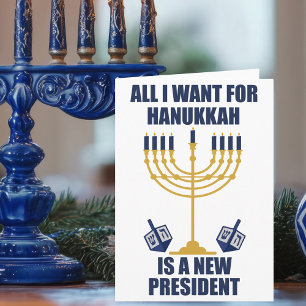 Funny Jewish Anti Trump Politisch Hanukkah Feiertagskarte