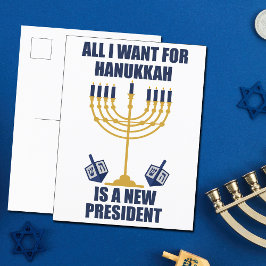 Funny Jewish Anti Trump Politisch Hanukkah Feiertagspostkarte