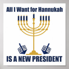 Funny Jewish Anti Trump Politisch Hanukkah Poster