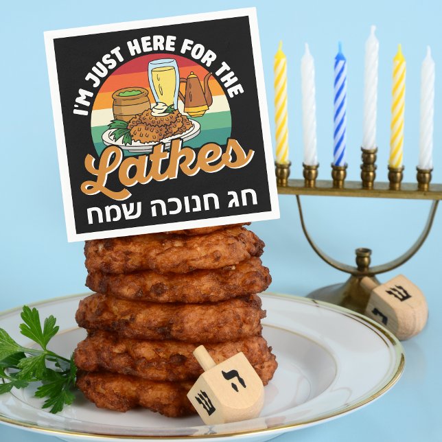 Funny Jewish Celebration Hebrew Happy Hanukkah Serviette (Von Creator hochgeladen)