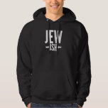 Funny Jewish Gift für Bat/Bar Mitzvah oder Hanukka Hoodie<br><div class="desc">Dieses jüdische Geschenk ist lustig für jeden, der nur ein kleiner Jude oder vielleicht nur halb jüdisch ist. Sie können das um Hanukka oder Weihnachten als lustigen Witz benutzen, während alle anderen einen hässlichen Weihnachtspulli haben. Dieses witzige jüdische Geschenk sagt Jude Ish mit Pfeilen, die auf den Fisch zeigen, und...</div>