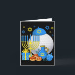 Funny Jewish Golf Ball Menorah Happy Hanukkah Chan Karte<br><div class="desc">Funny Jewish Golf Ball Menorah Happy Hanukkah Chanukah Kids</div>