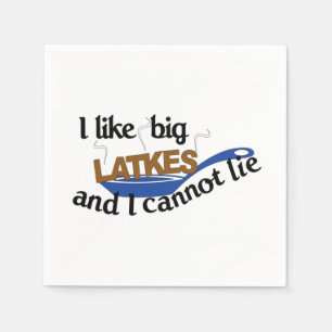 Funny Jewish Latke Hanukkah napkins Serviette