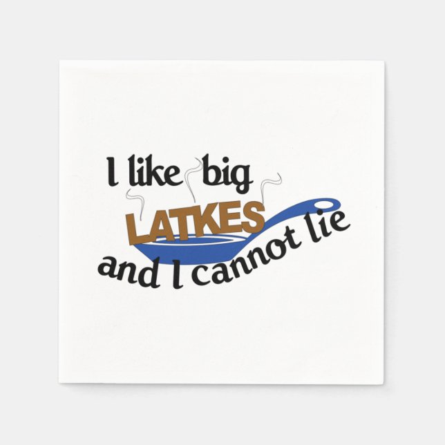 Funny Jewish Latke Hanukkah napkins Serviette (Vorderseite)