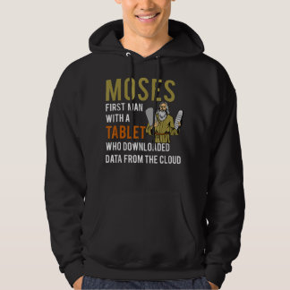 Funny Jewish Pessach Moses Tablet Data Cloud Comp Hoodie