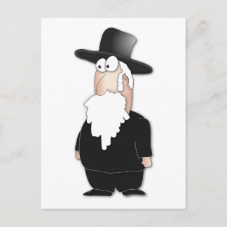 Funny Jewish rabbi - cooler Cartoon Postkarte