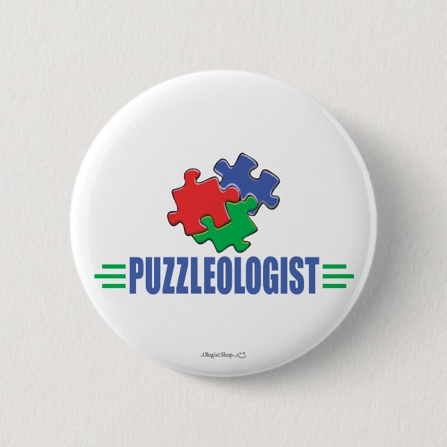 Funny Jigsaw Puzzle Button (Vorderseite)