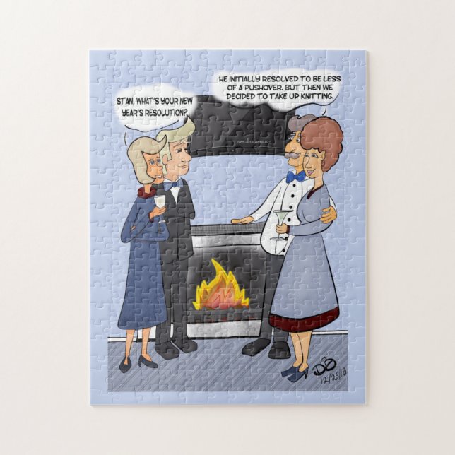 Funny Jigsaw Puzzle - Die Neujahrsresolution (Vertikal)