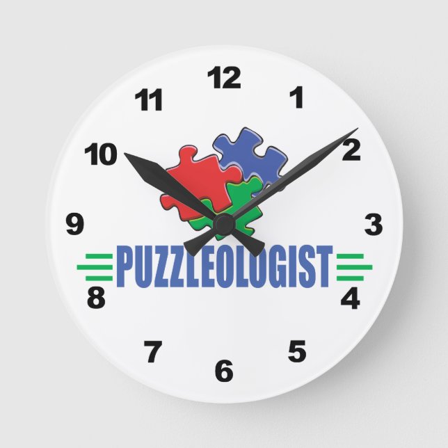 Funny Jigsaw Puzzle Runde Wanduhr (Vorderseite)