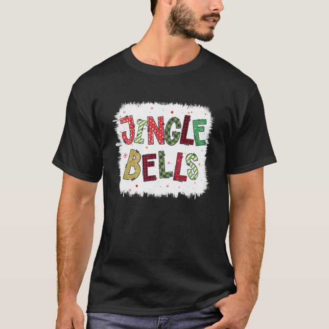 Funny Jingle Bells Christmas Family Pajama Bleach T-Shirt (Vorderseite)