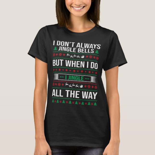 Funny Jingle Bells Christmas T-Shirt (Vorderseite)