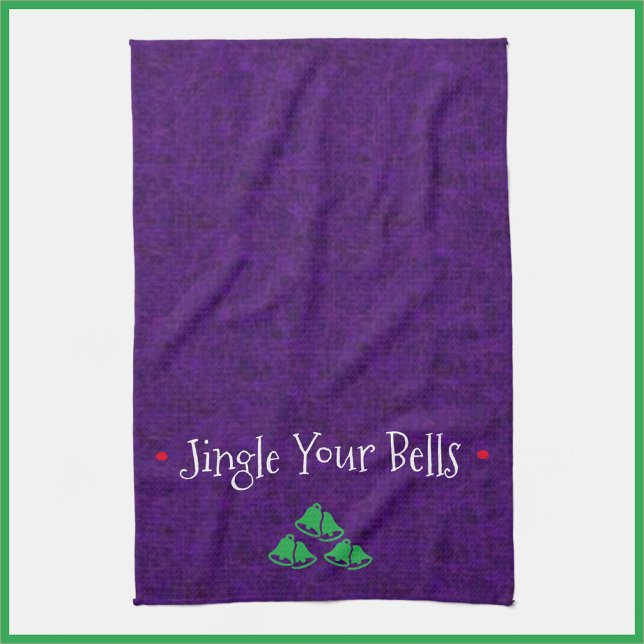 Funny Jingle Bells Küchentuch (Bookmark my store! https://www.zazzle.com/store/capricepetit)
