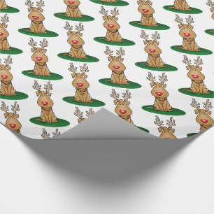 Funny Jingle This Red Nose Rentier Hund Niedlich Geschenkpapier