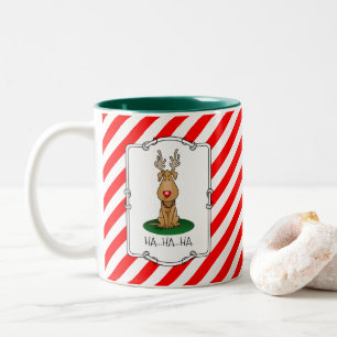 Funny Jingle This Red Nose Rentier Hund Niedlich Zweifarbige Tasse
