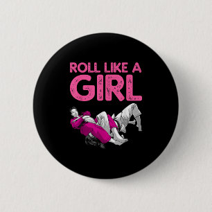 Funny Jiu Jitsu Art for Women Girls Kinder Brasili Button