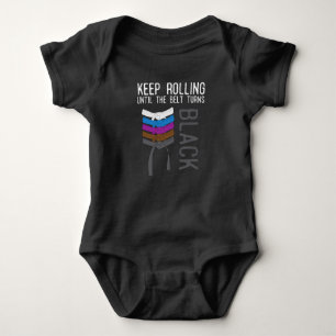 Funny Jiu Jitsu Black Belt Motivation Baby Strampler