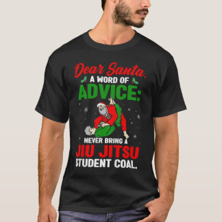 Funny Jiu Jitsu Christmas Bjj Santa Claus Jiujitsu T-Shirt