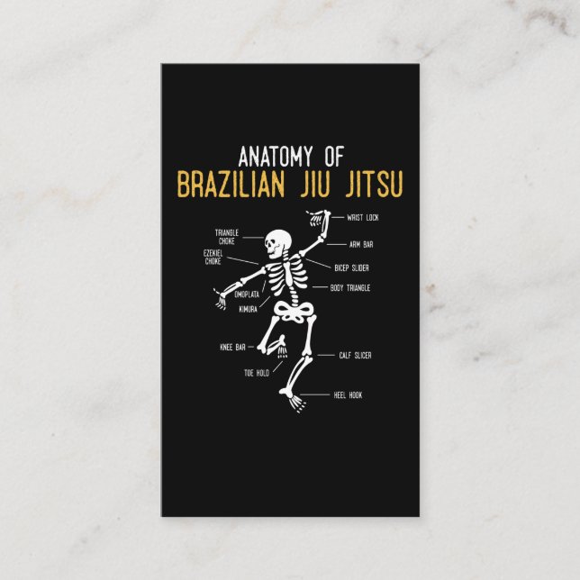Funny Jiu Jitsu Fighter Anatomy BJJ Training Spaß Visitenkarte (Vorderseite)