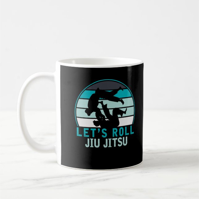 Funny Jiu Jitsu Roll Fighters BJJ Training Spaß Kaffeetasse (Links)