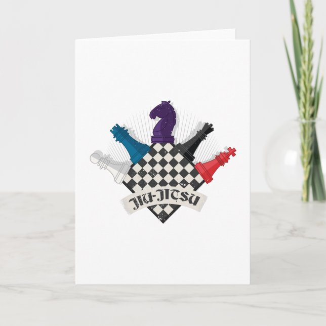Funny Jiu Jitsu Schess Karte (Vorderseite)