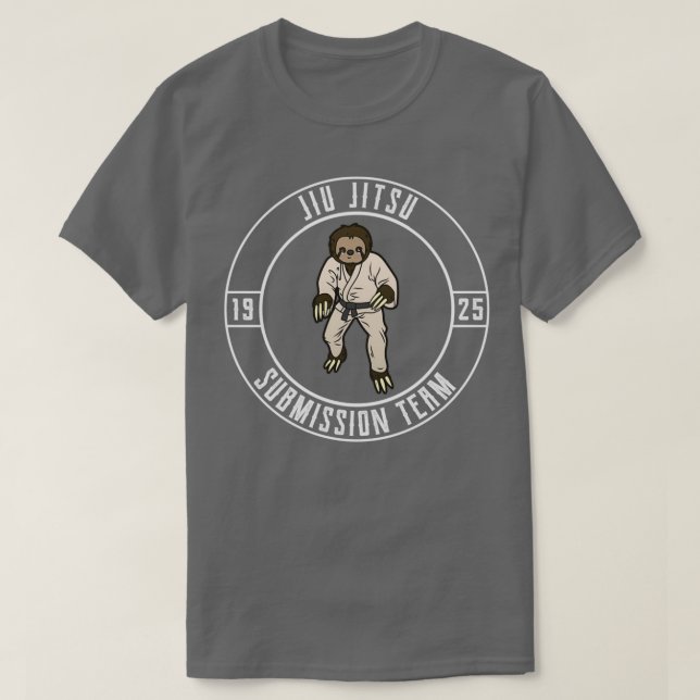 Funny Jiu Jitsu Sloth Team BJJ and Grappling T-Shirt (Design vorne)