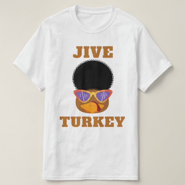 Funny Jive Turkey Erntedank Basic T - Shirt (Design vorne)
